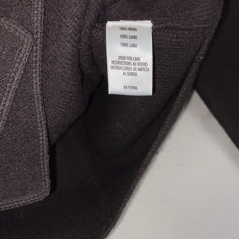 NWT Petite Sophisticate Double Breasted Wool Jacket Women's 3 Brown Quiet Luxury - Picture 6 of 8